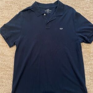 Vineyard Vines Classic Fit Cotton Navy Polo Shirt